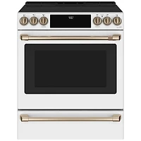 Cuisinière encastrable induct. convec. 5 éléments four autonettoyant 30 po Café (CCHS900P4MW2) -Blc