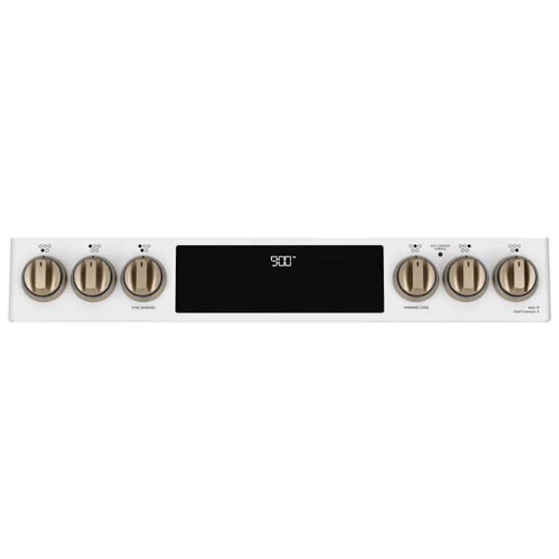 Cuisinière encastrable induct. convec. 5 éléments four autonettoyant 30 po Café (CCHS900P4MW2) -Blc