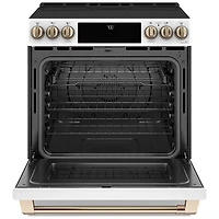 Café 30" Self-Clean True Convection 5-Element Slide-In Smooth Top Electric Range (CCES700P4MW2) -White
