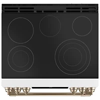 Café 30" Self-Clean True Convection 5-Element Slide-In Smooth Top Electric Range (CCES700P4MW2) -White