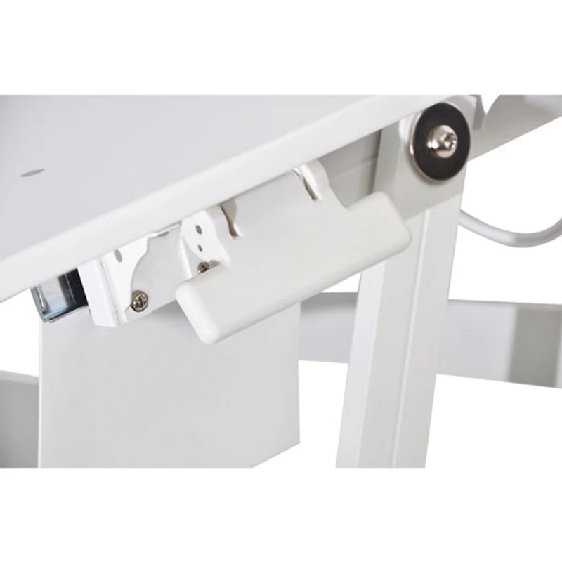 Surélévateur bureau de luxe avec plateau de clavier pour travailler debout DADR de Rocelco - Blanc