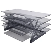Surélévateur de bureau avec plateau pour clavier pour travailler debout DADR- de Rocelco