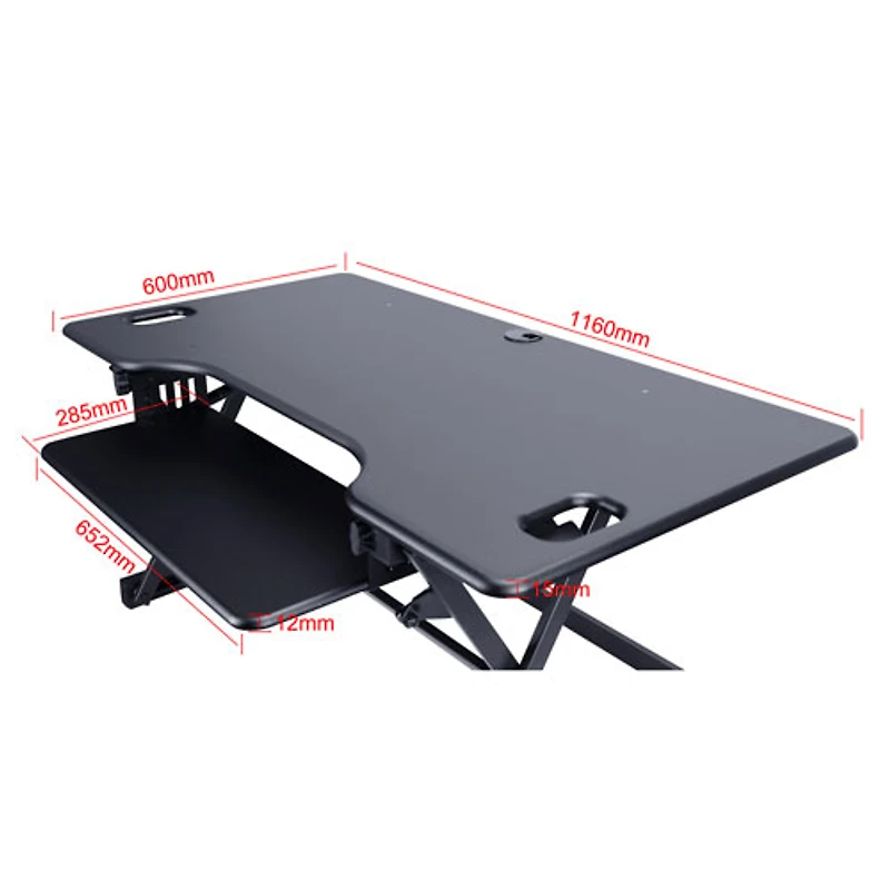 Surélévateur de bureau avec plateau pour clavier pour travailler debout DADR- de Rocelco