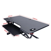 Surélévateur de bureau avec plateau pour clavier pour travailler debout DADR- de Rocelco