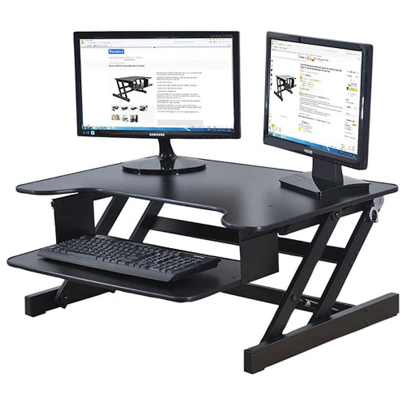 Surélévateur de bureau avec plateau pour clavier pour travailler debout ADR de Rocelco