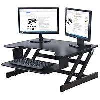 Surélévateur de bureau avec plateau pour clavier pour travailler debout ADR de Rocelco