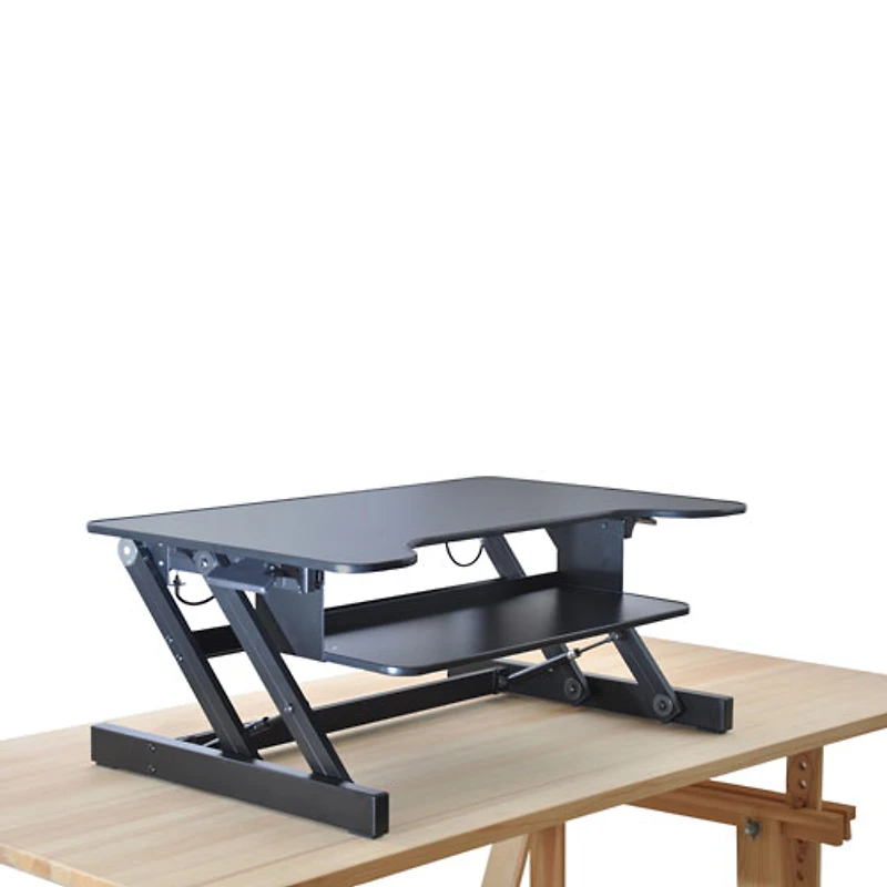 Surélévateur de bureau avec plateau pour clavier pour travailler debout ADR de Rocelco