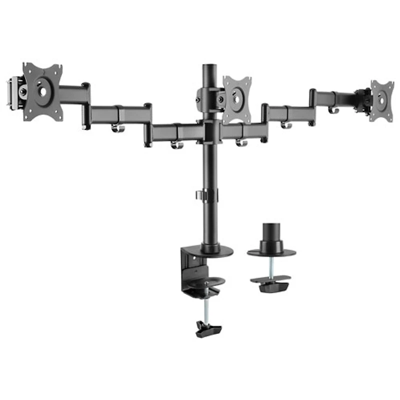 Support de bureau pour trois moniteurs DM3 de Rocelco - Noir