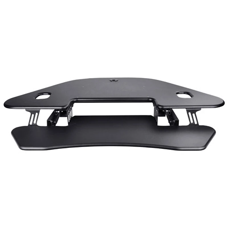 Rocelco CADR-46 Standing Desk Riser with Keyboard Tray - Black