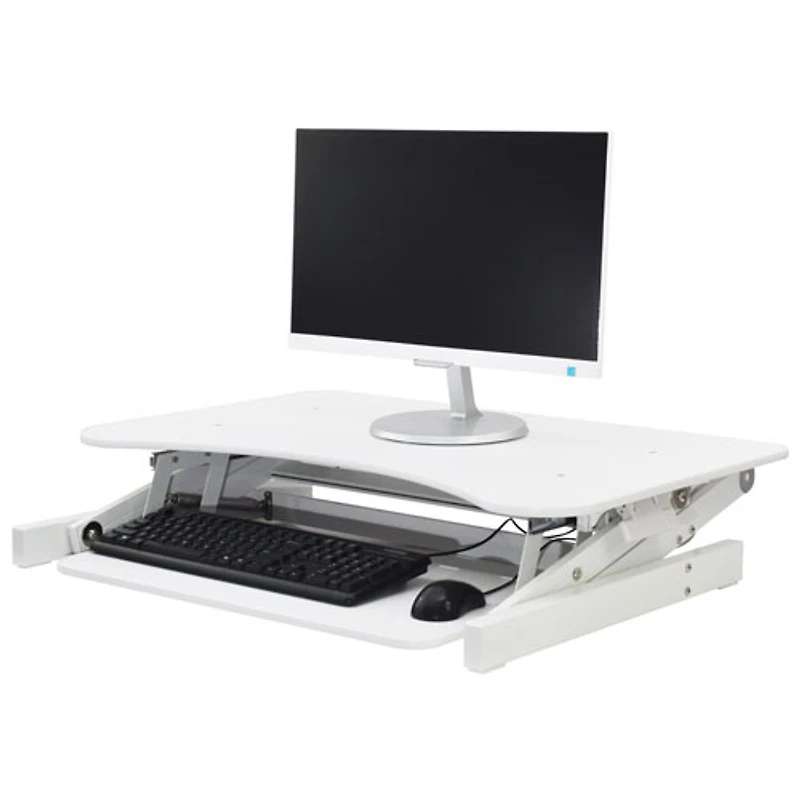 Surélévateur de bureau avec plateau pour clavier pour travailler debout EADR de Rocelco