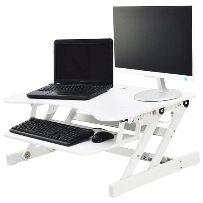 Surélévateur de bureau avec plateau pour clavier pour travailler debout EADR de Rocelco