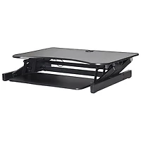 Surélévateur de bureau avec plateau pour clavier pour travailler debout EADR de Rocelco - Noir