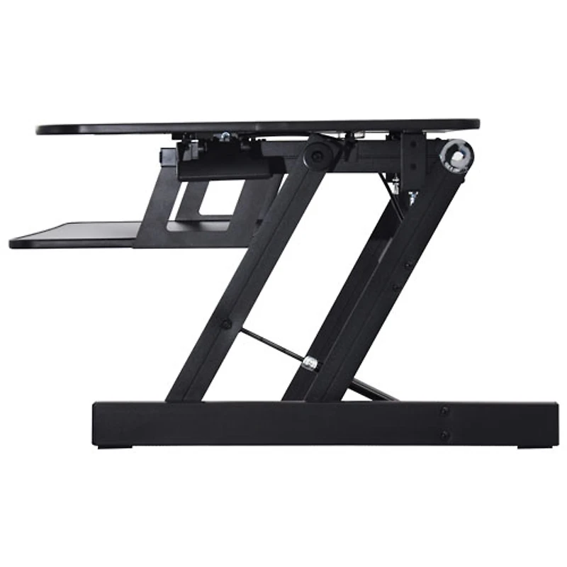 Surélévateur de bureau avec plateau pour clavier pour travailler debout EADR de Rocelco - Noir