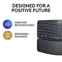 Logitech ERGO K860 Bluetooth Ergonomic Keyboard with Integrated Palm-rest
