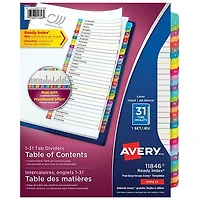 Avery Ready Index Customizable Table of Contents Dividers (11846)