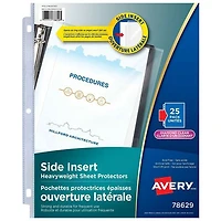 Avery Side Insert Sheet Protectors (78629) - 25 Pack