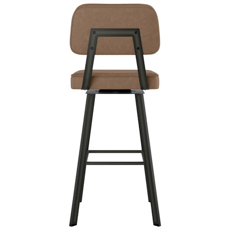 Clarkson Contemporary Counter Height Barstool - Medium Brown/Gun Metal