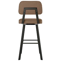 Clarkson Contemporary Counter Height Barstool - Medium Brown/Gun Metal