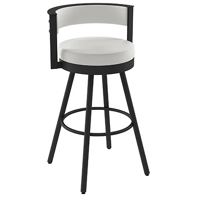 Eller Modern Bar Height Barstool - White/Black