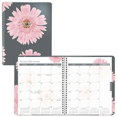 Agenda de 14 mois à fleurs roses Essential Pink Ribbon de Blueline