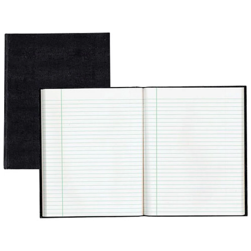 Blueline EcoLogix Executive Perfect 7 1/4" x 9 1/4" Bound Notebook - 150 Sheets - Black