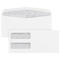 Blueline 4" x 9" Double Window Envelopes - 100 / Box - White