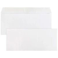 Business Source 9 1/2" x 4 1/8" Plain Peel/Seal Business Envelopes - 500 / Box - White