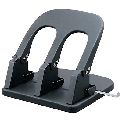 Business Source 10.2" x 10.4" Adjustable Three-hole Punch - 100 Sheet