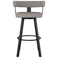 Parker Contemporary Counter Height Barstool - Taupe Grey/Black