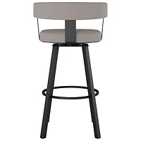 Parker Contemporary Counter Height Barstool - Taupe Grey/Black