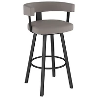 Parker Contemporary Counter Height Barstool - Taupe Grey/Black