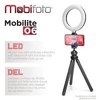 Ensemble VLOG avec anneau lumineux DEL de 6 po de Mobifoto (MOBIRL06)