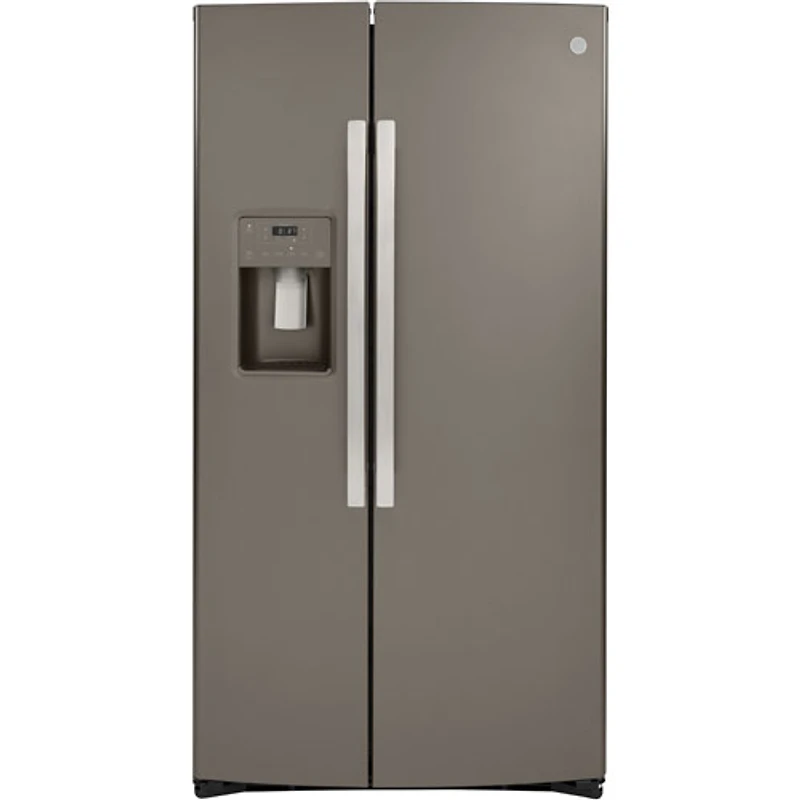Réfrigérateur congélat. juxt. 21,8 pi³ 36 po distributeur eau/glace Whirlpool (GZS22IMNES) - Ardoise