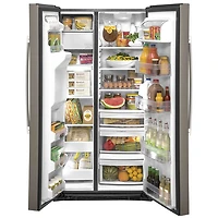 Réfrigérateur congélat. juxt. 21,8 pi³ 36 po distributeur eau/glace Whirlpool (GZS22IMNES) - Ardoise