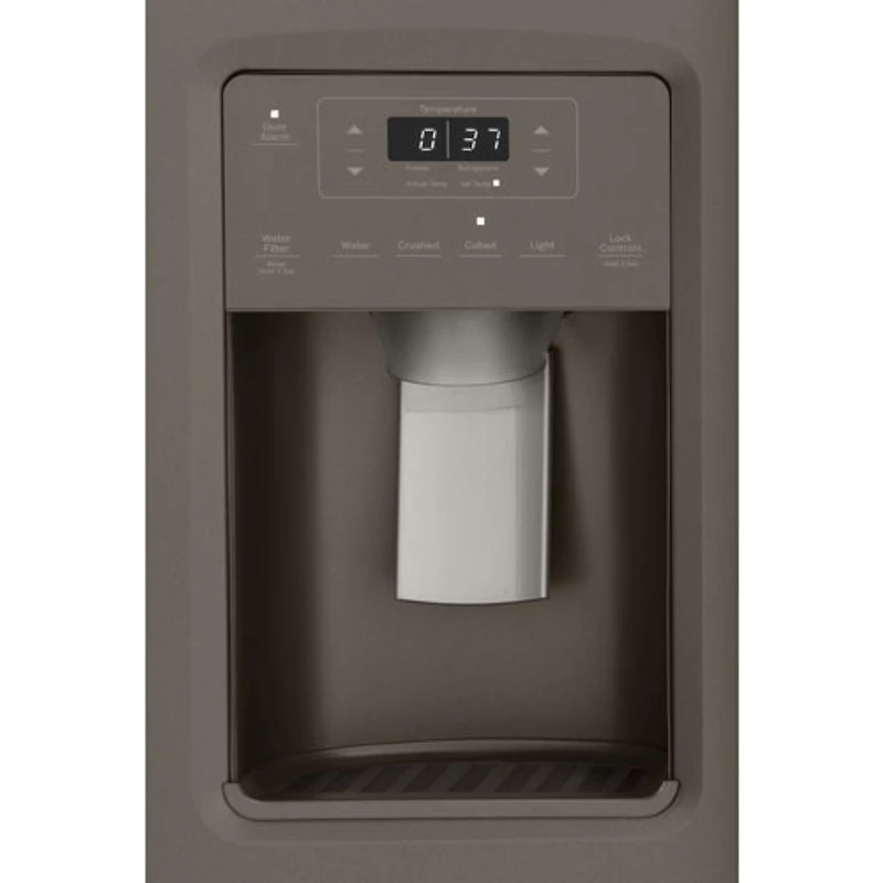 Réfrigérateur congélat. juxt. 21,8 pi³ 36 po distributeur eau/glace Whirlpool (GZS22IMNES) - Ardoise