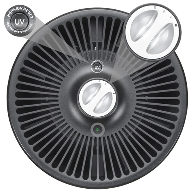 Purificateur d'air de table AC4700BDLX de GermGuardian avec filtre HEPA - Noir