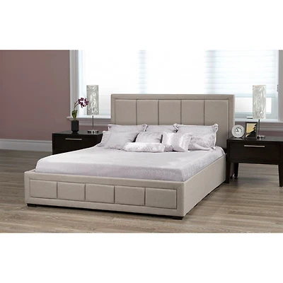 Lit moderne Westley - Très grand lit - Beige