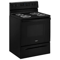 Cuisinière électrique à serpentins 4,8 pi³ 30 po de Whirlpool (YWFC150M0JB) - Noir
