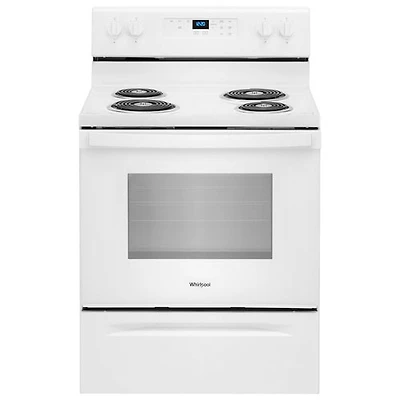 Cuisinière électrique à serpentins autonettoyante 4,8 pi³ 30 po Whirlpool (YWFC315S0JW) - Blanc