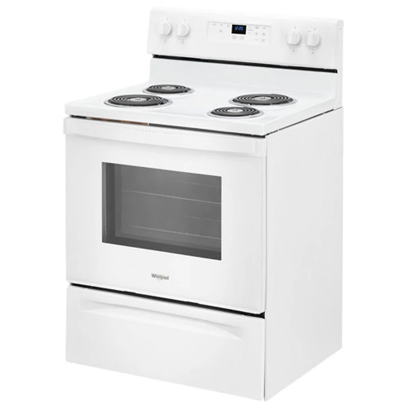 Cuisinière électrique à serpentins autonettoyante 4,8 pi³ 30 po Whirlpool (YWFC315S0JW) - Blanc