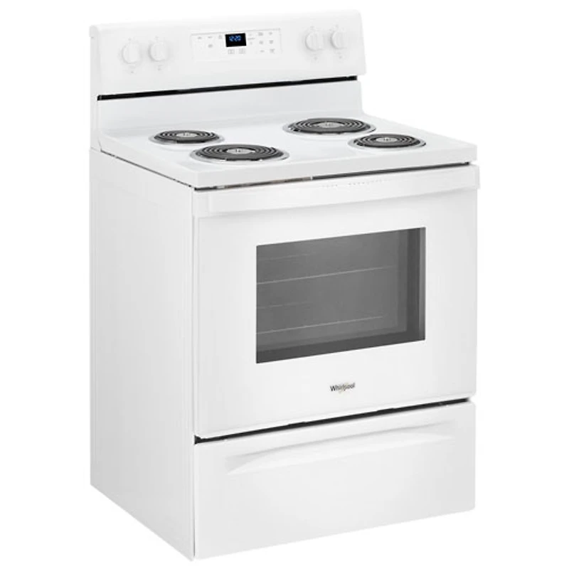 Cuisinière électrique à serpentins autonettoyante 4,8 pi³ 30 po Whirlpool (YWFC315S0JW) - Blanc