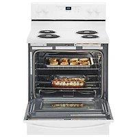 Cuisinière électrique à serpentins autonettoyante 4,8 pi³ 30 po Whirlpool (YWFC315S0JW) - Blanc