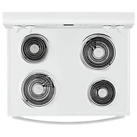 Cuisinière électrique à serpentins autonettoyante 4,8 pi³ 30 po Whirlpool (YWFC315S0JW) - Blanc