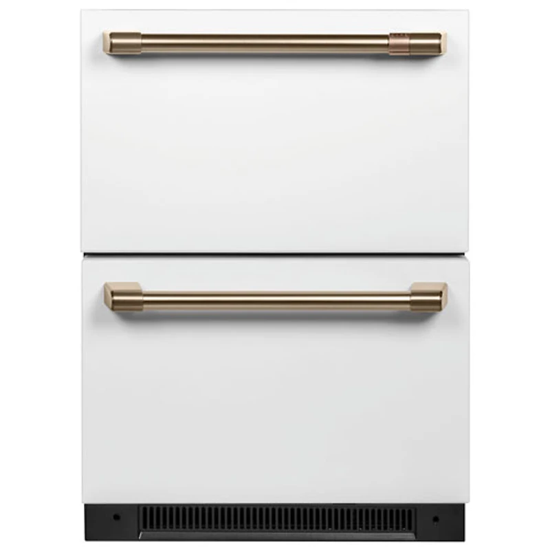 Café 24" 5.7 Cu. Ft. Built-In Dual-Drawer Refrigerator (CDE06RP4NW2) - Matte White