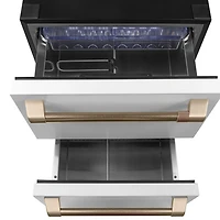 Café 24" 5.7 Cu. Ft. Built-In Dual-Drawer Refrigerator (CDE06RP4NW2) - Matte White