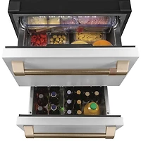 Café 24" 5.7 Cu. Ft. Built-In Dual-Drawer Refrigerator (CDE06RP4NW2) - Matte White