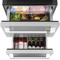 Réfrigérateur encastrable à deux tiroirs de 5,7 pi³ de 24 po Café (CDE06RP2NS1) - Acier inoxydable