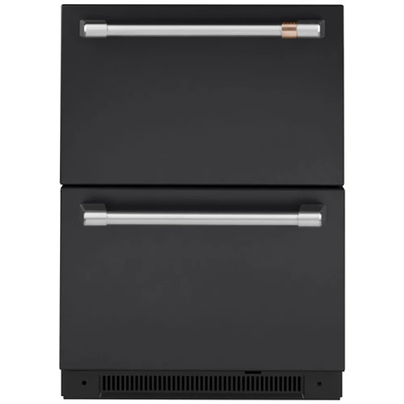 Café 24" 5.7 Cu. Ft. Built-In Dual-Drawer Refrigerator (CDE06RP3ND1) - Matte Black