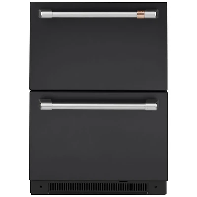 Café 24" 5.7 Cu. Ft. Built-In Dual-Drawer Refrigerator (CDE06RP3ND1) - Matte Black