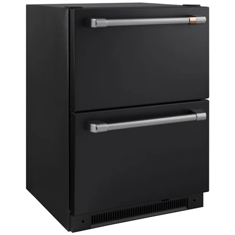 Café 24" 5.7 Cu. Ft. Built-In Dual-Drawer Refrigerator (CDE06RP3ND1) - Matte Black